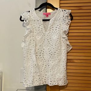 Lilly white eyelet blouse